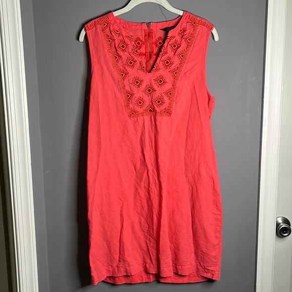 J Crew Dark Pink Sleeveless Tunic Knee Length Dress Size Small - Picture 10 of 10